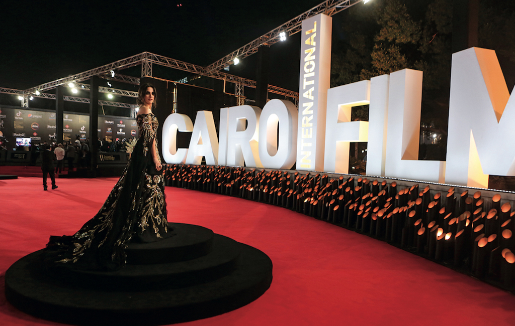 Filmmakers collaborating in Cairo